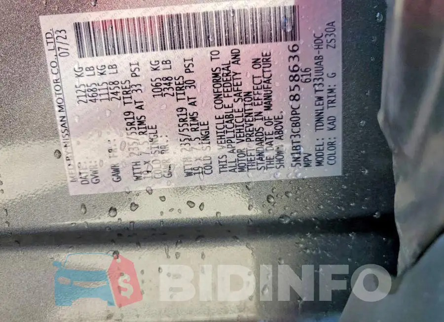 5N1BT3CB0PC858636 Photo# 12