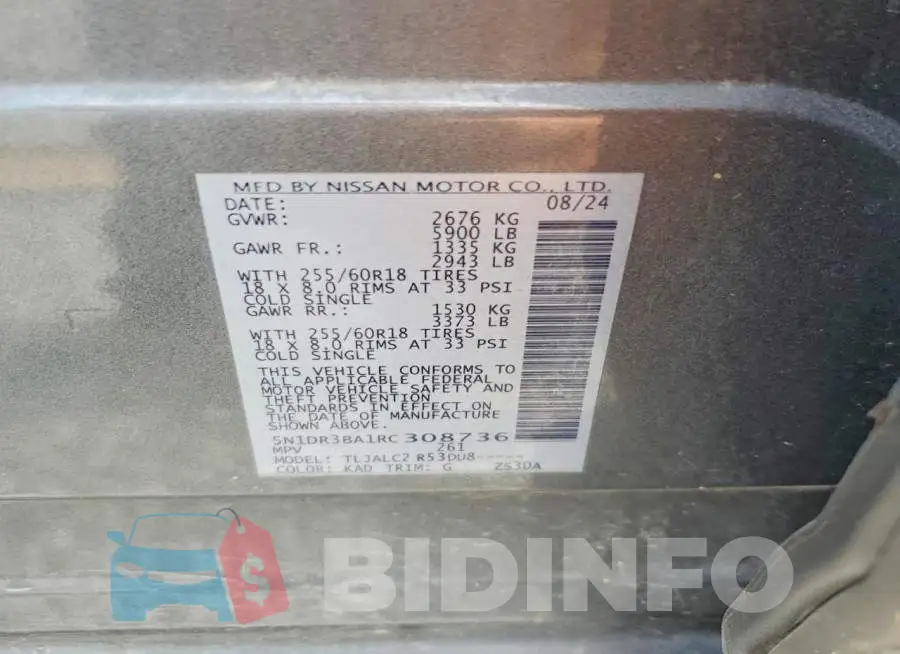 5N1DR3BA1RC308736 Photo# 14