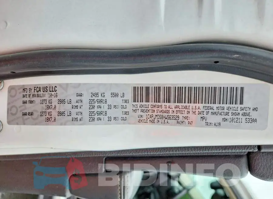 1C4PJMDS8HW563529 Photo# 13