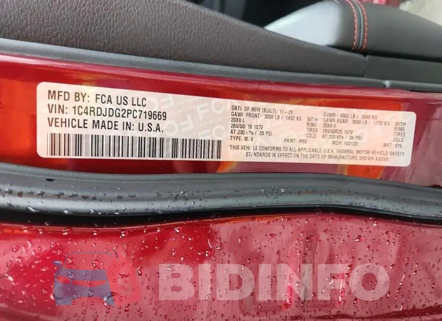 1C4RDJDG2PC719669 Photo# 13