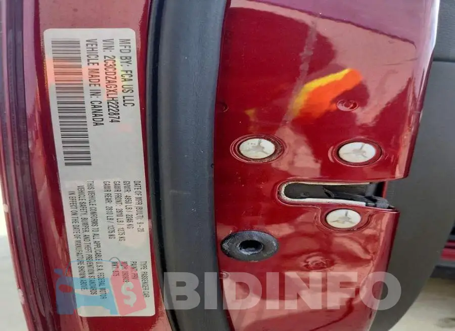 2C3CDZAGXLH222874 Photo# 12