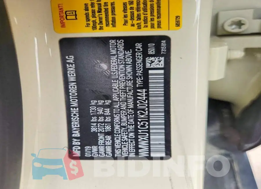 WMWXU1C51K2J02444 Photo# 12