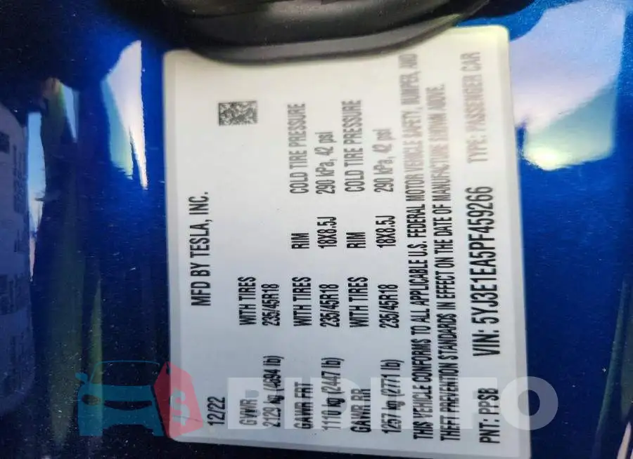 5YJ3E1EA5PF459266 Photo# 13