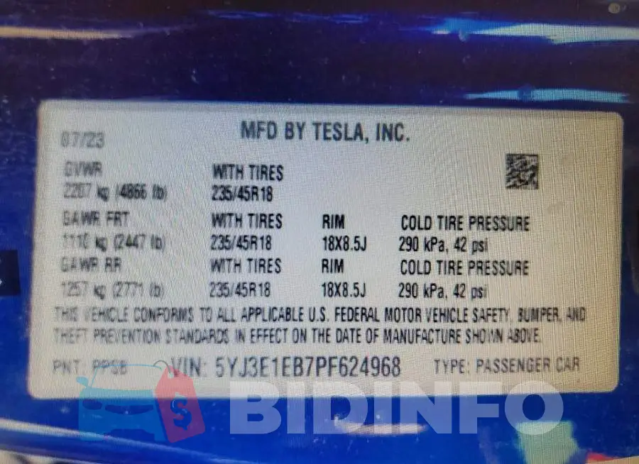 5YJ3E1EB7PF624968 Photo# 13