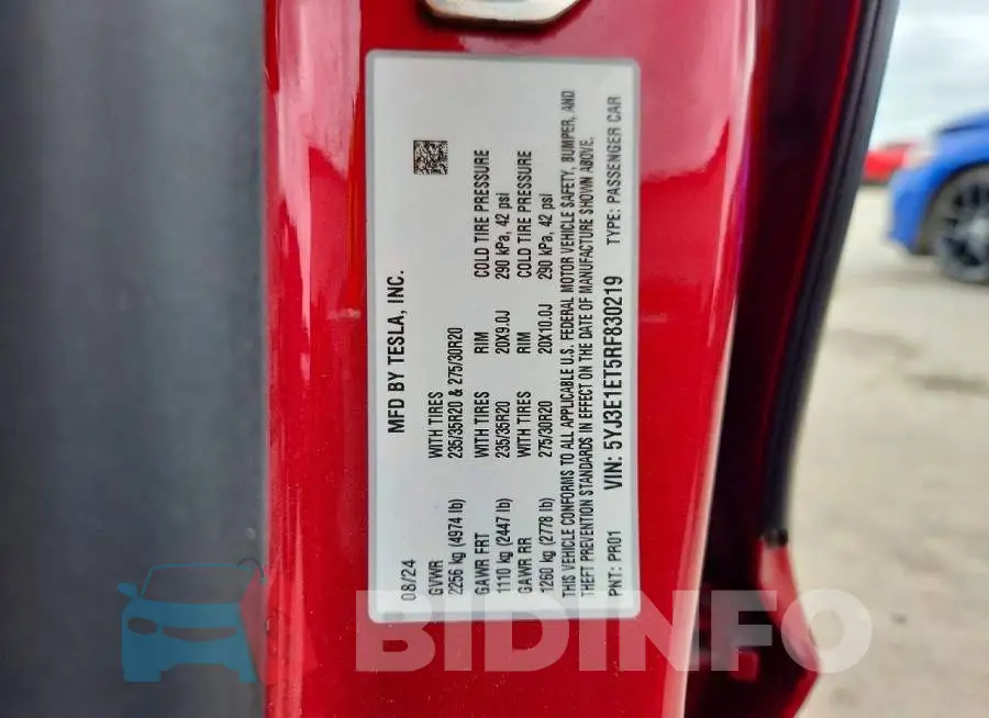 5YJ3E1ET5RF830219 Photo# 12