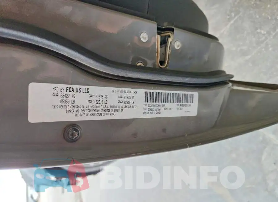 2C3CCAGGXHH518934 Photo# 12