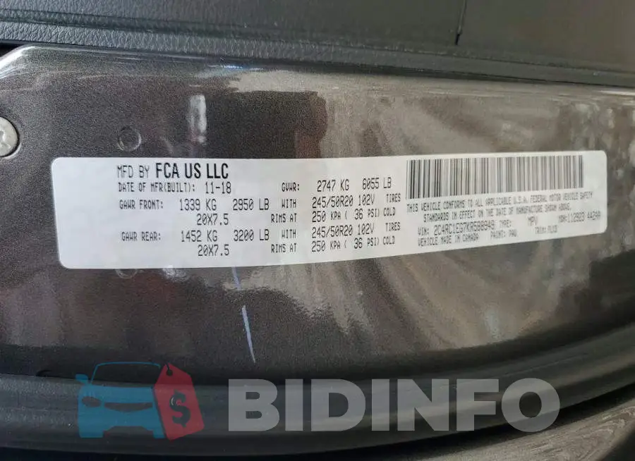 2C4RC1EG7KR588949 Photo# 13