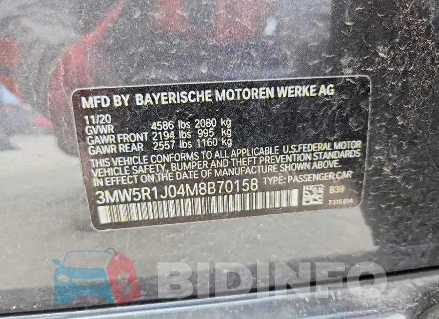 3MW5R1J04M8B70158 Photo# 13