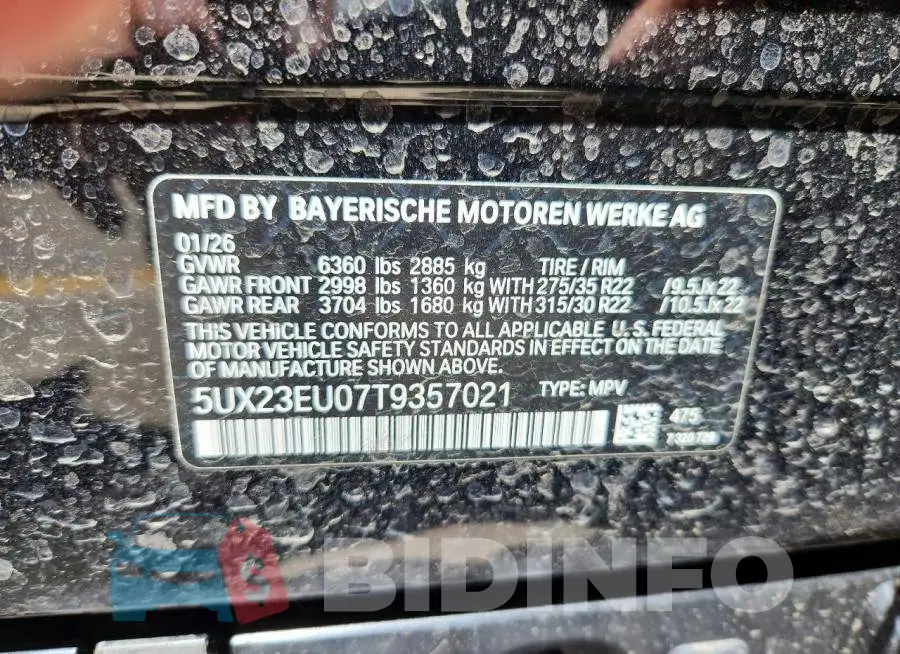 5UX23EU07T9357021 Photo# 14
