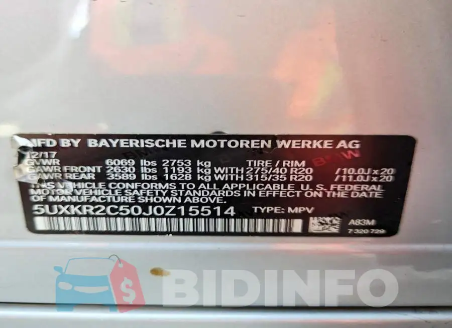 5UXKR2C50J0Z15514 Photo# 13