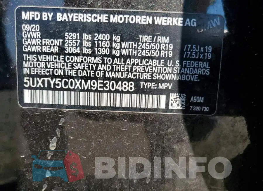 5UXTY5C0XM9E30488 Photo# 13