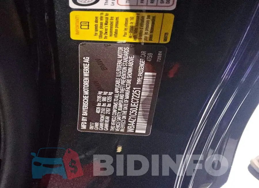 WBA4Z1C50JEC72251 Photo# 12