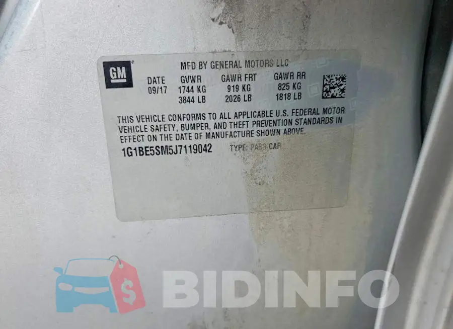 1G1BE5SM5J7119042 Photo# 13