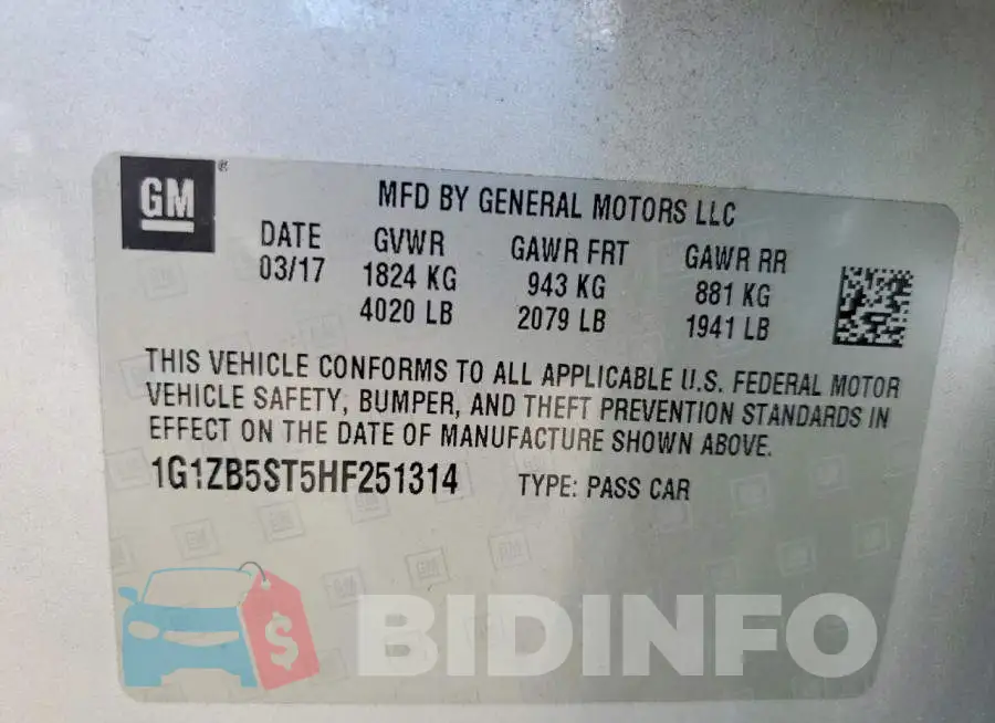 1G1ZB5ST5HF251314 Photo# 12