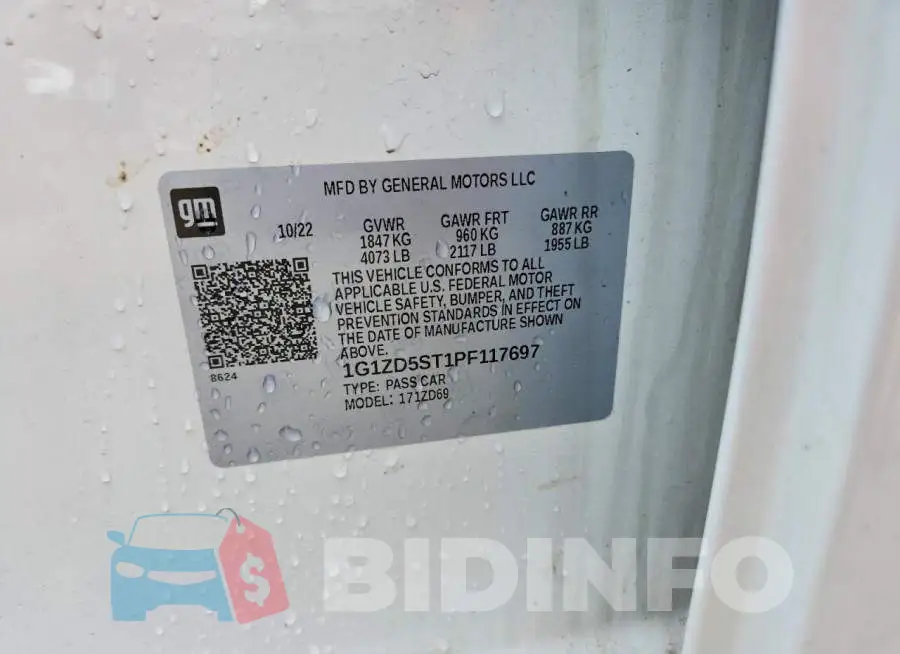 1G1ZD5ST1PF117697 Photo# 12