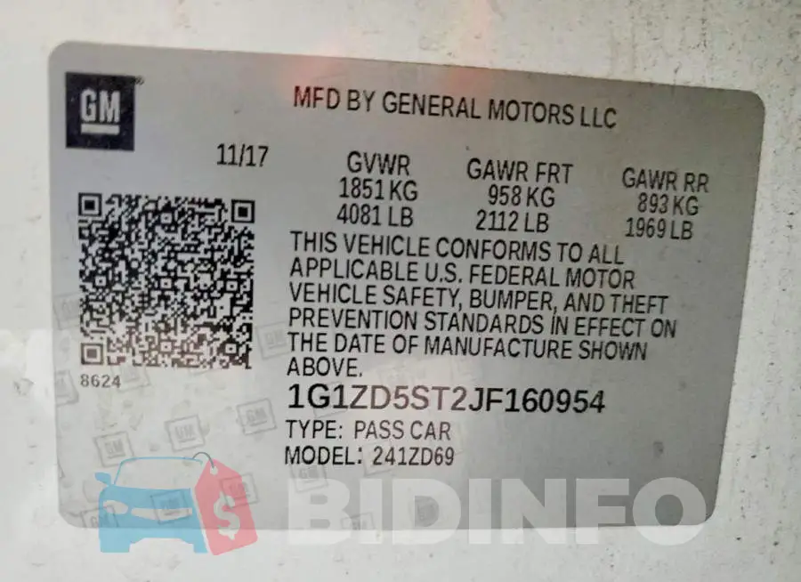1G1ZD5ST2JF160954 Photo# 12