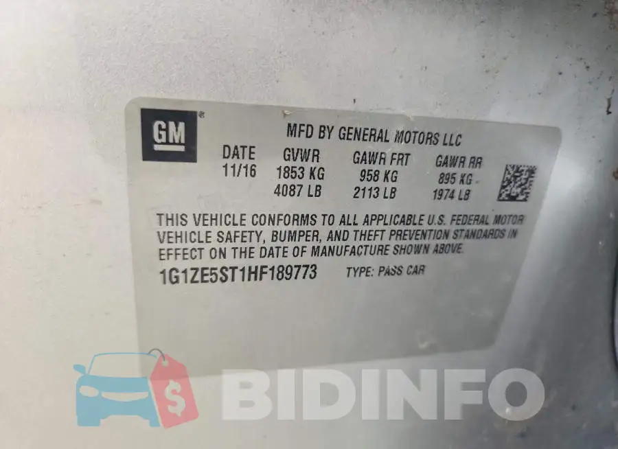 1G1ZE5ST1HF189773 Photo# 12