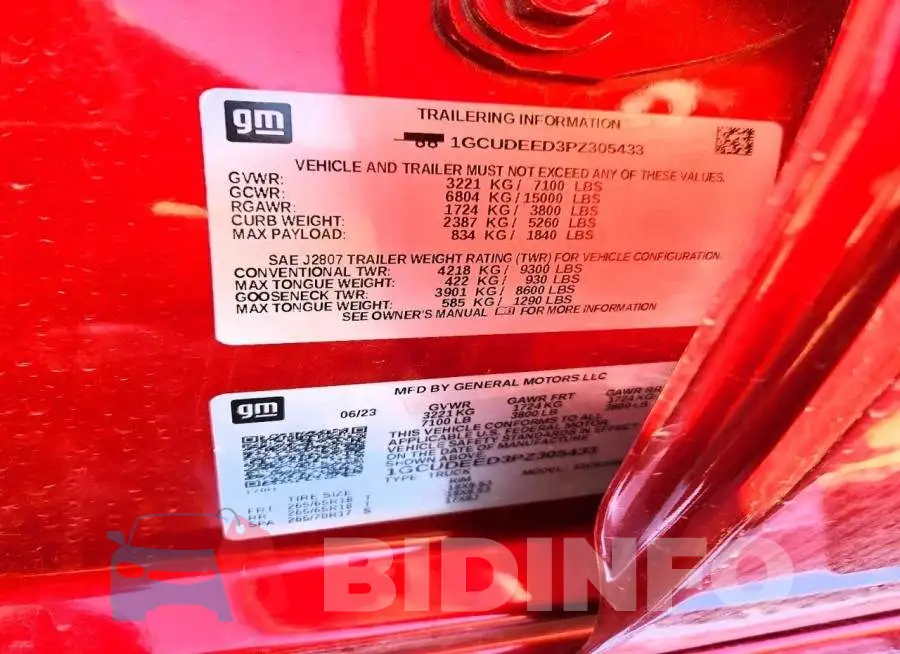 1GCUDEED3PZ305433 Photo# 12