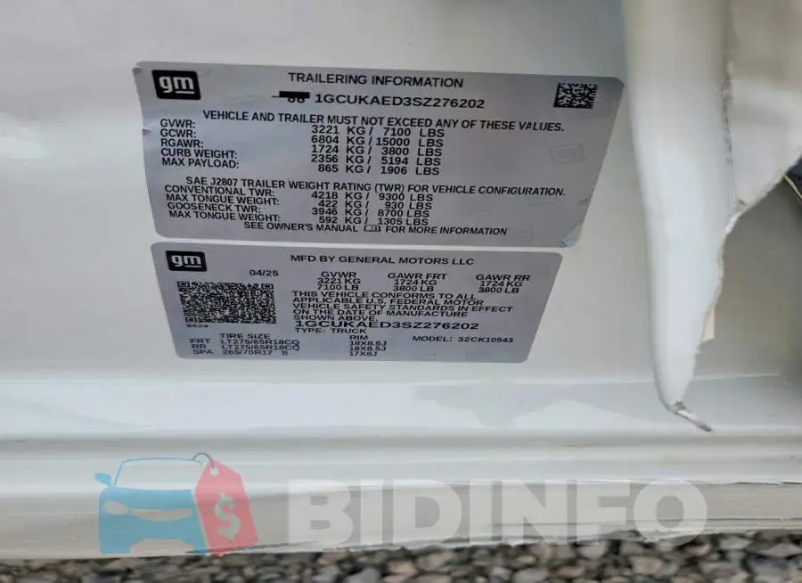 1GCUKAED3SZ276202 Photo# 12