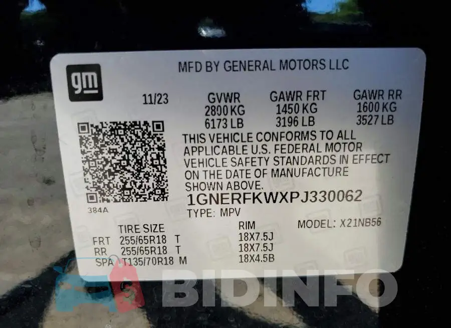 1GNERFKWXPJ330062 Photo# 13
