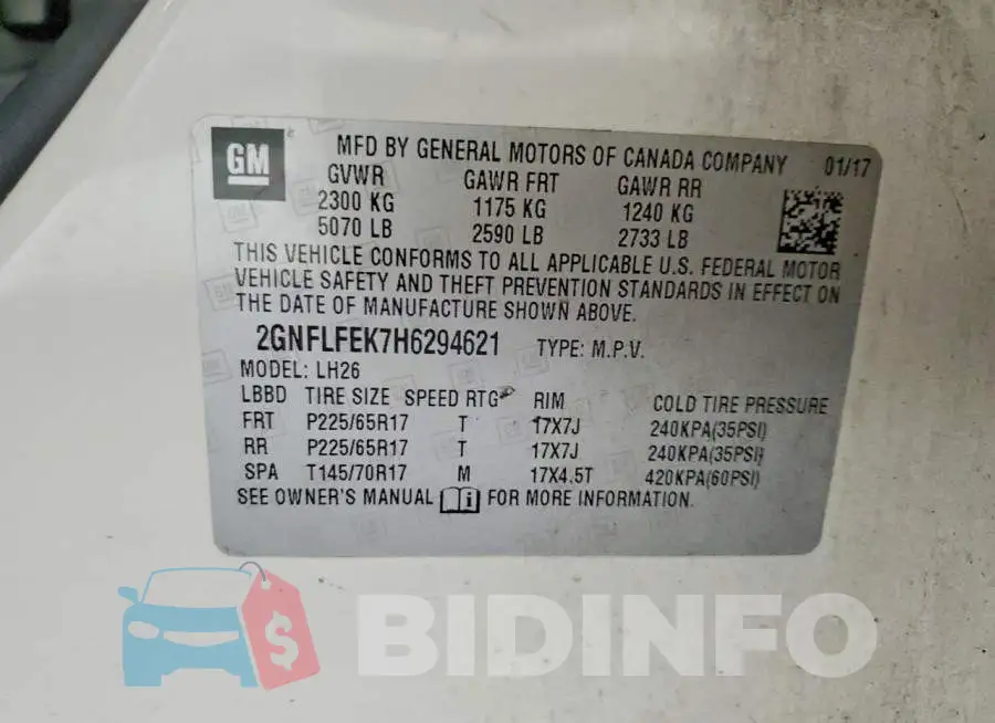 2GNFLFEK7H6294621 Photo# 13