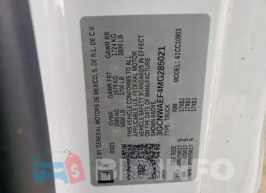 3GCNWAEF4MG285021 Photo# 12
