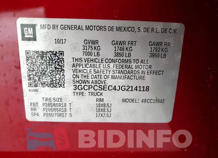 3GCPCSEC4JG214118 Photo# 12