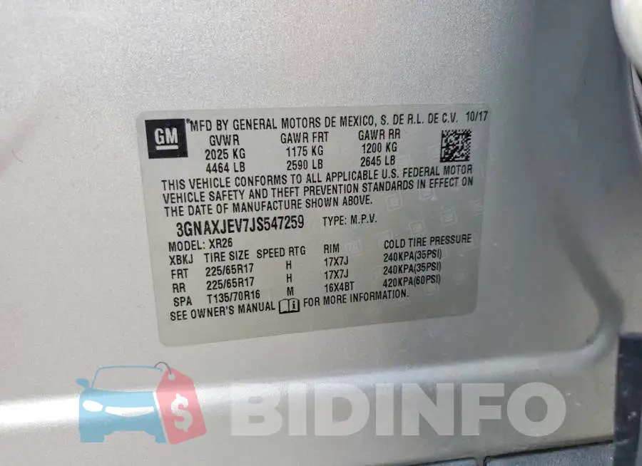 3GNAXJEV7JS547259 Photo# 13