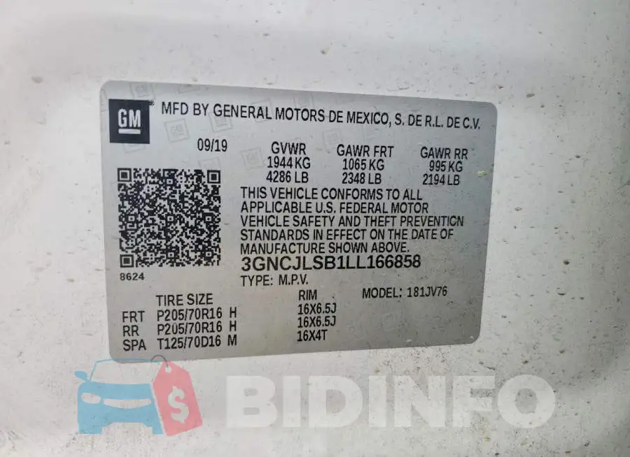 3GNCJLSB1LL166858 Photo# 13