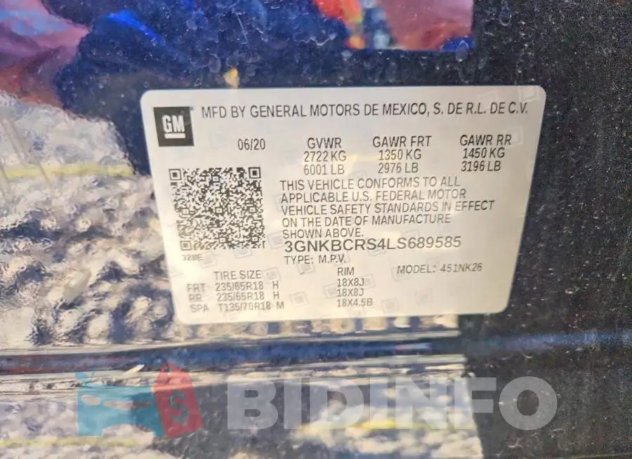 3GNKBCRS4LS689585 Photo# 13
