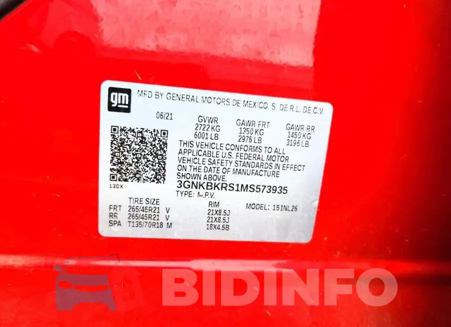 3GNKBKRS1MS573935 Photo# 13