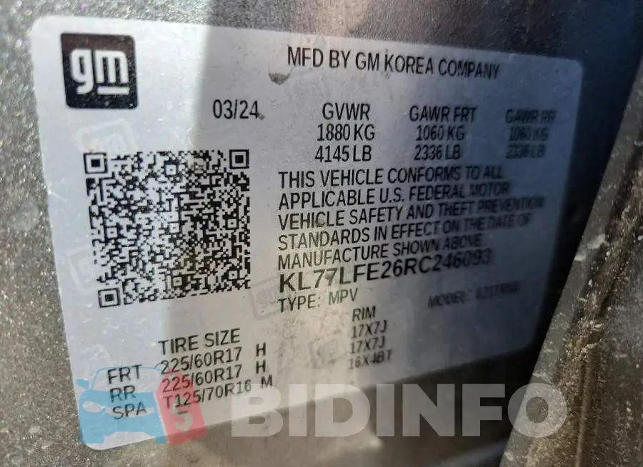KL77LFE26RC246093 Photo# 14