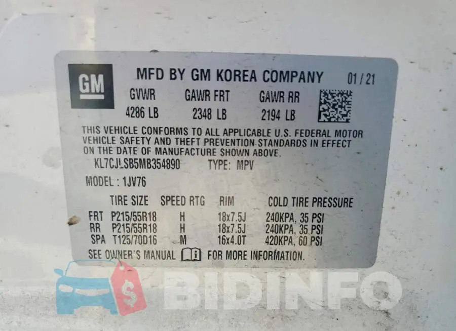 KL7CJLSB5MB354890 Photo# 13
