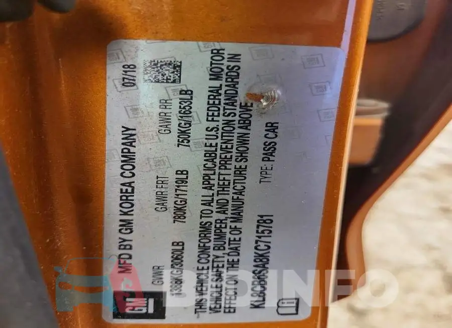 KL8CB6SA8KC715781 Photo# 12