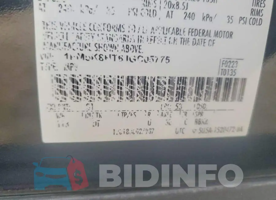 1FM5K8HT6JGC05775 Photo# 13