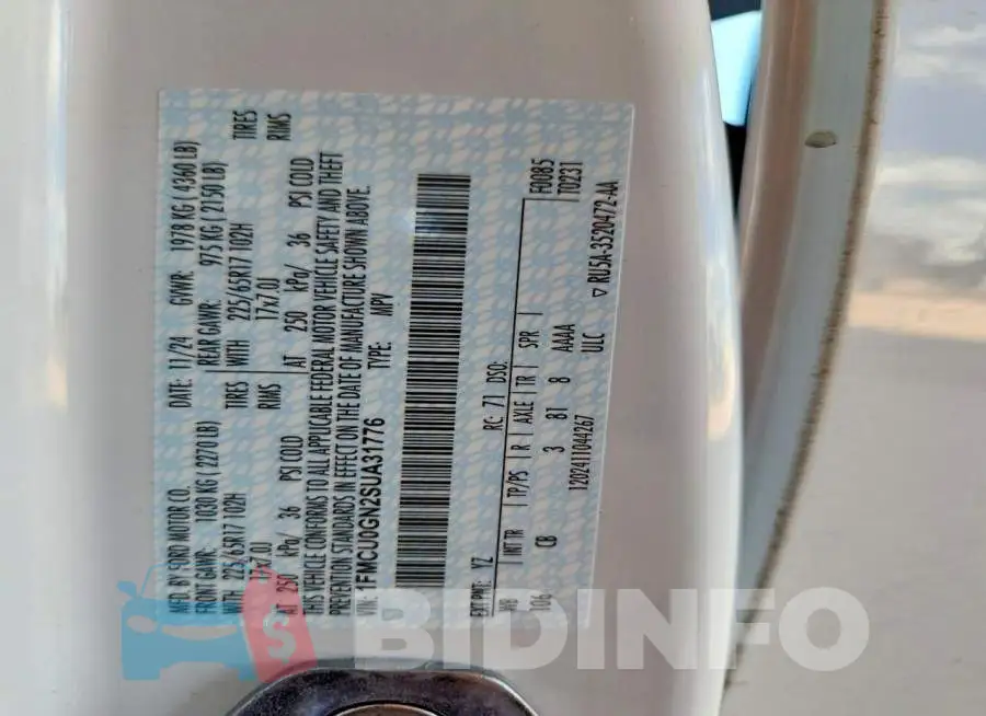 1FMCU0GN2SUA31776 Photo# 13