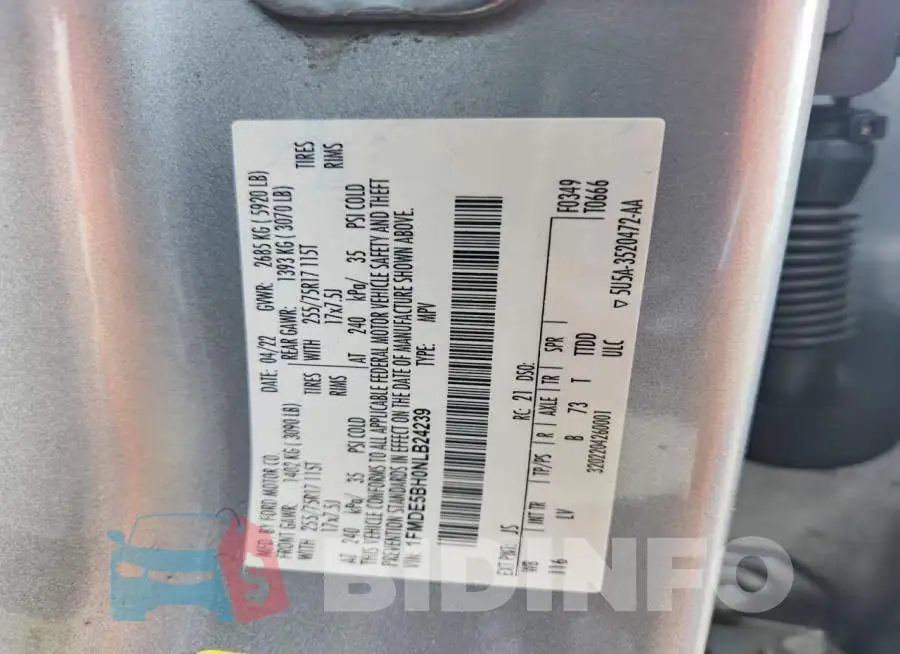 1FMDE5BH0NLB24239 Photo# 13