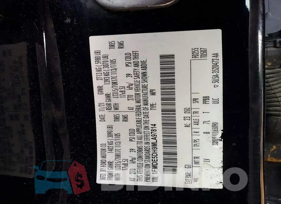 1FMDE5DH9MLA97814 Photo# 12