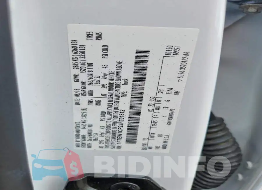 1FTEW1CP2JFE01812 Photo# 12