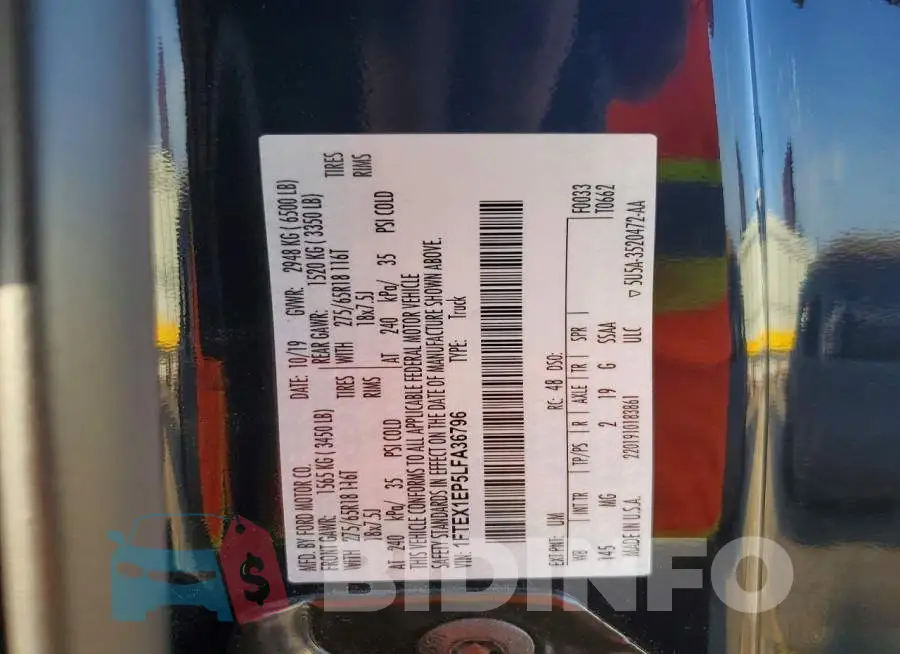 1FTEX1EP5LFA36796 Photo# 13