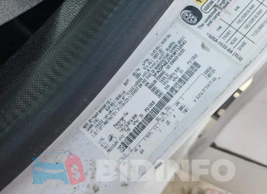 3FADP4EJXKM132842 Photo# 12