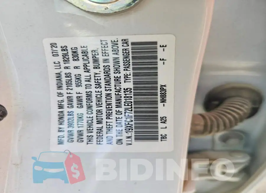 19XFC1F72LE018135 Photo# 12