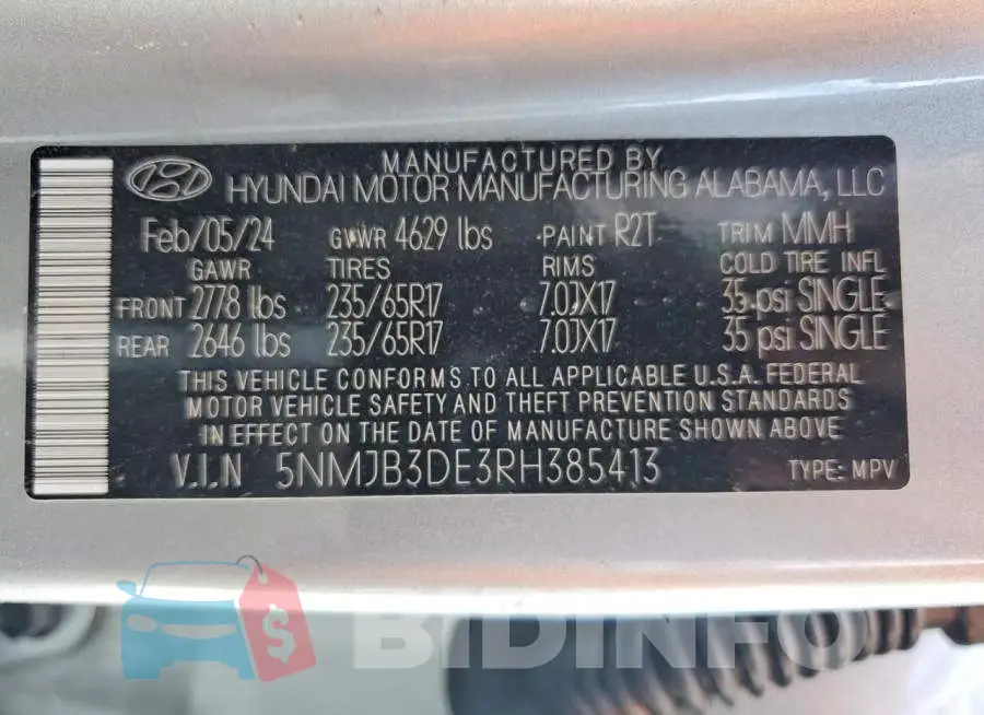 5NMJB3DE3RH385413 Photo# 12