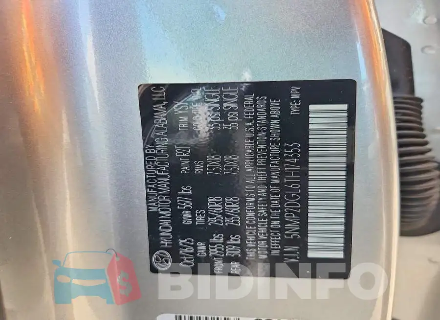 5NMP2DGL6TH174353 Photo# 14