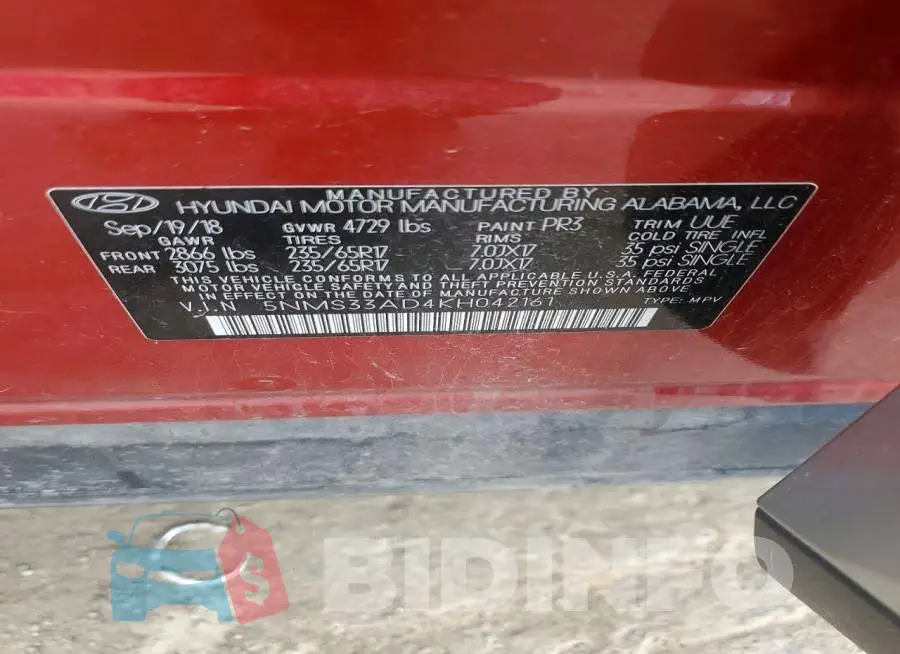 5NMS33AD4KH042161 Photo# 13