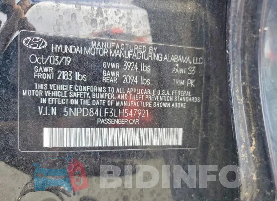 5NPD84LF3LH547921 Photo# 12