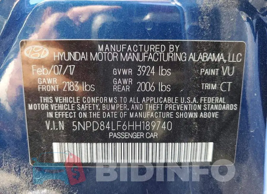 5NPD84LF6HH189740 Photo# 13