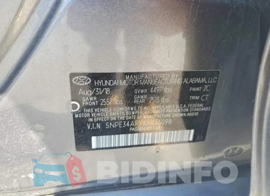 5NPE34AFXKH736098 Photo# 12