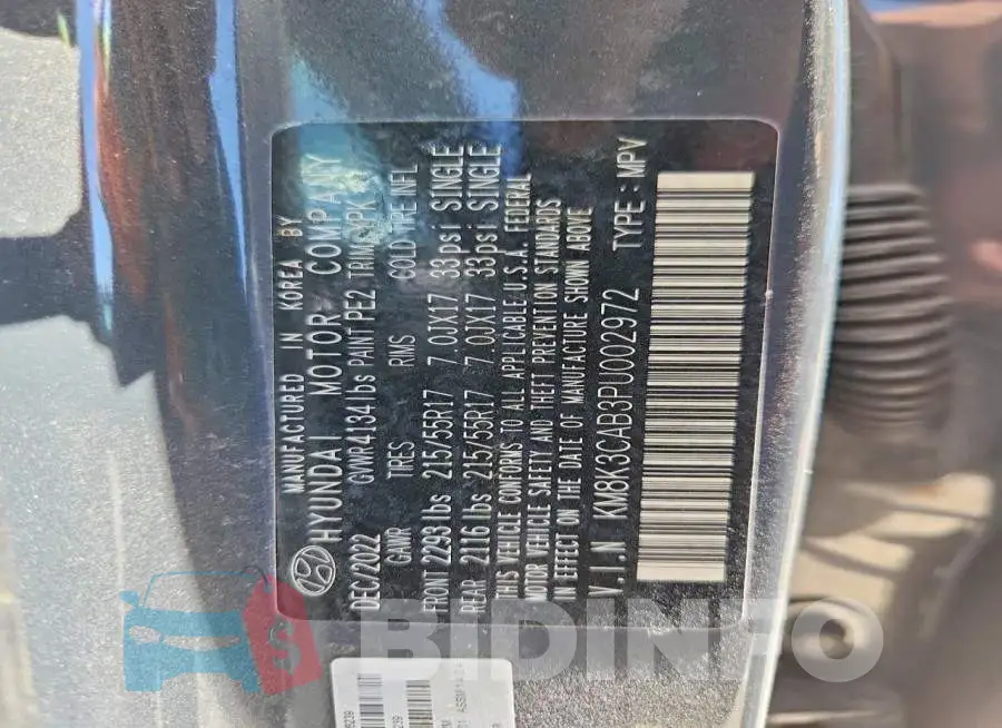 KM8K3CAB3PU002972 Photo# 12