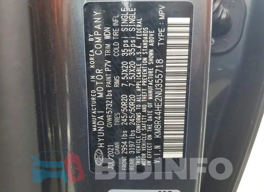 KM8R44HE2NU355718 Photo# 13